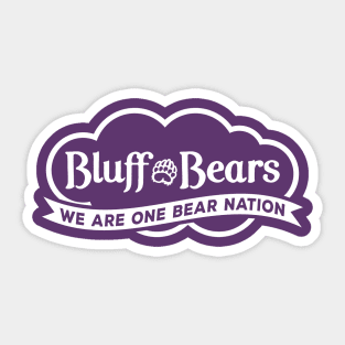 Bluff Bears - Cherokee Bluff spiritwear, Care Bear inspired design Sticker